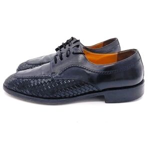 Mezlan Shoes Men's 10.5‎ M Bogota Woven Leather Wingtip Oxfords Black